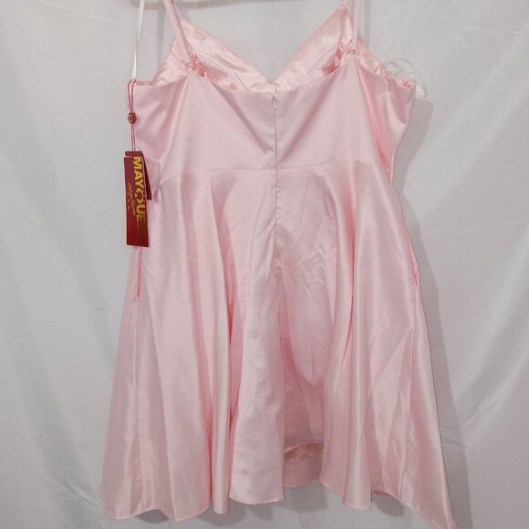 May Queen Couture V Neck Sleeveless Fit and Flare Short Dress Sz 18 NEW - Picture 8 of 16